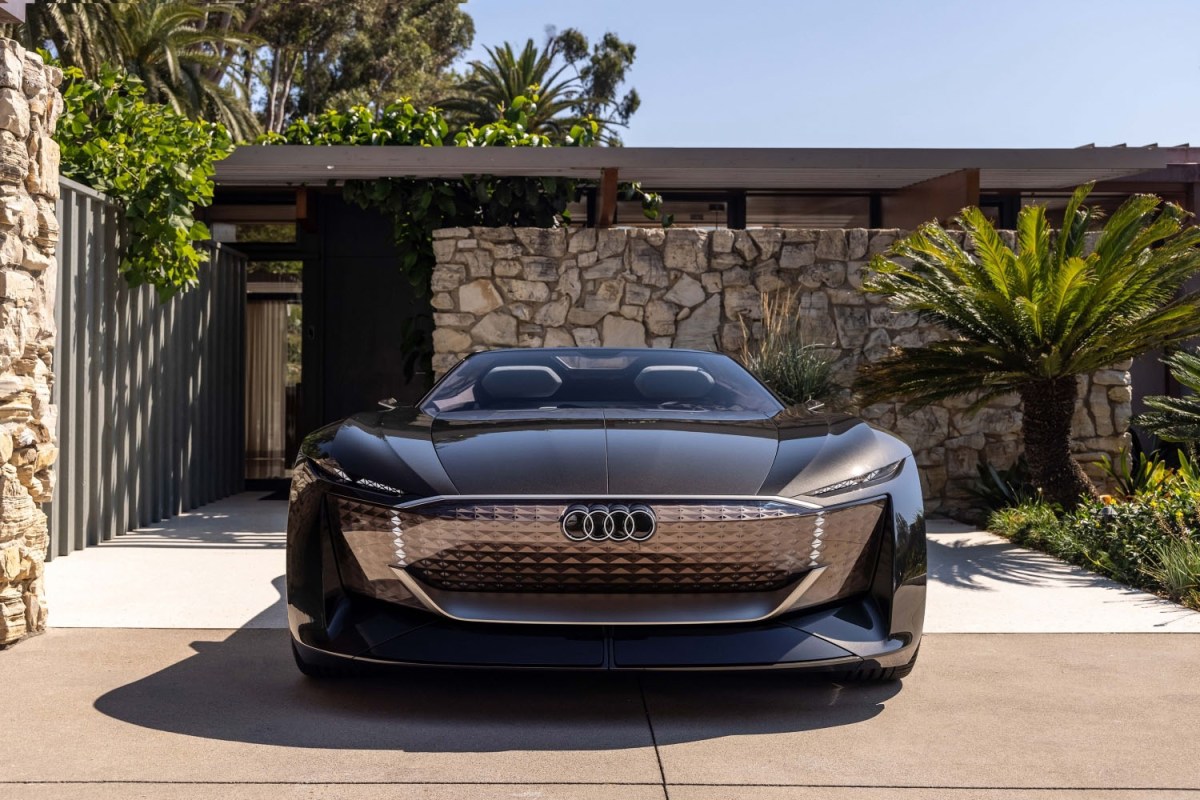Audi's Skysphere Concept poses for a photo outside of the brand's Malibu Design Loft