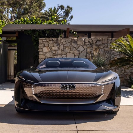 Audi's Skysphere Concept poses for a photo outside of the brand's Malibu Design Loft