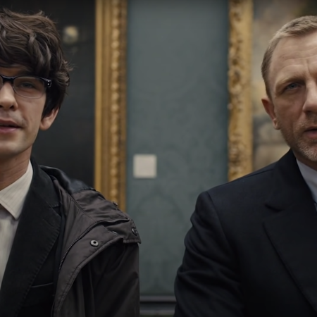 Ben Whishaw and Daniel Craig in "Skyfall." In a new interview, Whishaw, who plays Q, said the way his gay identity was addressed in "No Time to Die" was "unsatisfying."