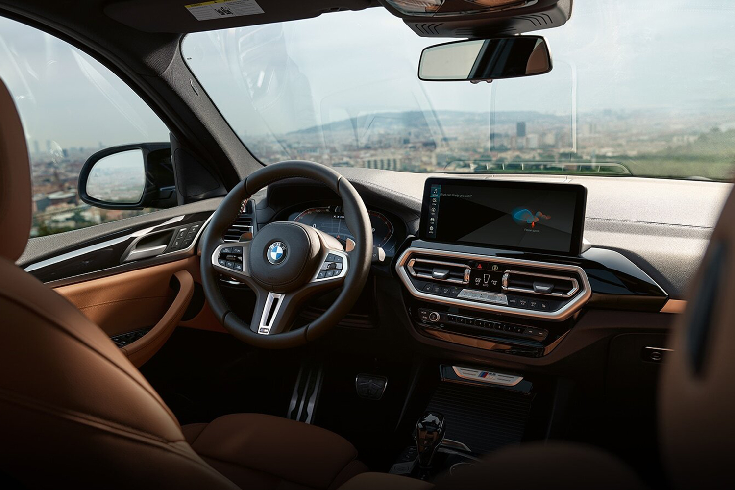 The interior of the 2022 BMW X3 M40i SUV