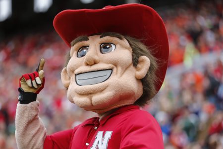 Nebraska Cornhuskers mascot Herbie Husker during a game against the Illinois Fighting Illini