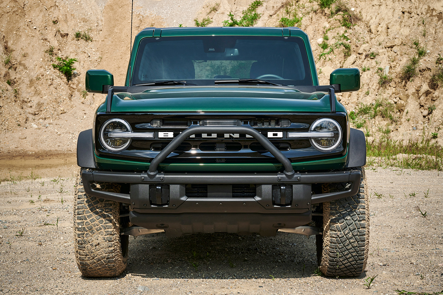The 2022 Ford Bronco Outer Banks in Eruption Green. We reviewed the new Wildtrak Bronco and weren't overly impressed.