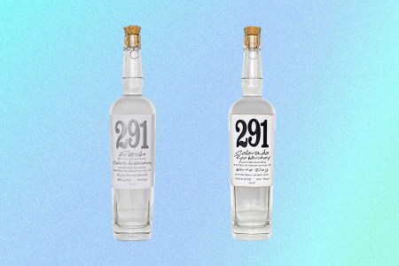 Two bottles of new-make whiskey from 291 in Colorado