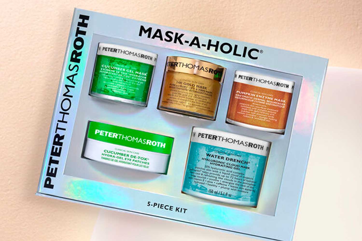 A kit of five face masks from Peter Thomas Roth, a perfect Valentine’s Day gift for 2022.