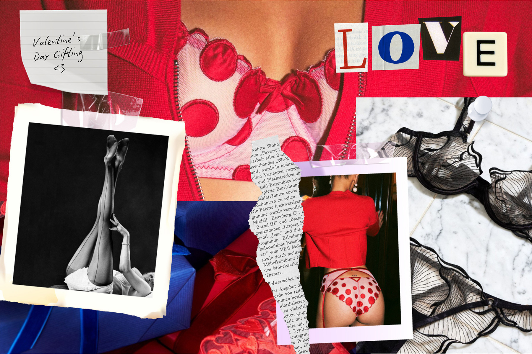A collage of the best lingerie to gift her this Valentine's Day