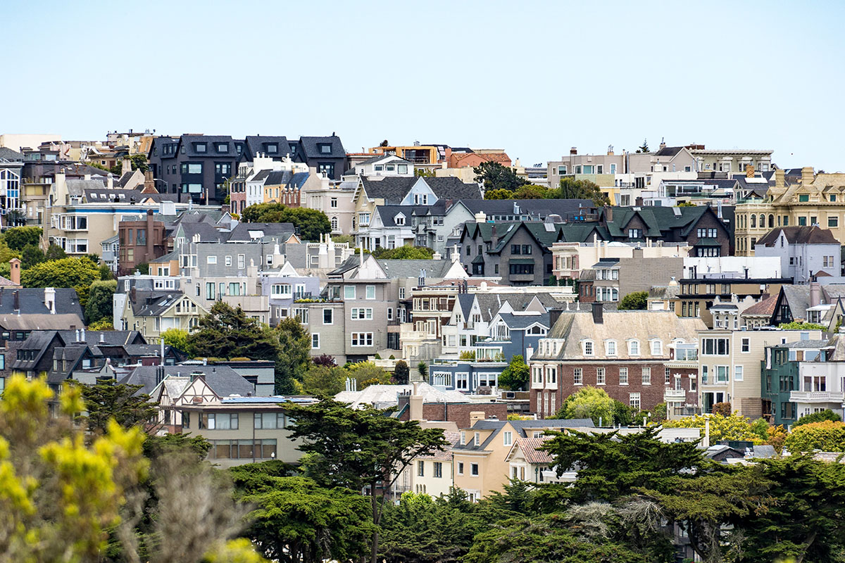 A view of homes in San Francisco.