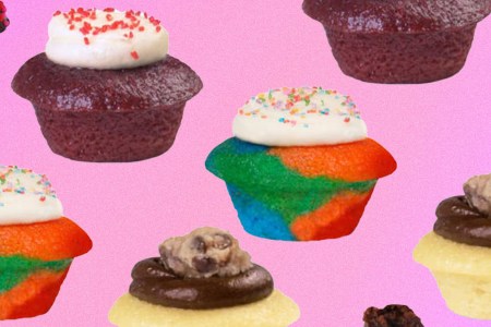 a collage of different flavored mini cupcakes from Baked by Melissa