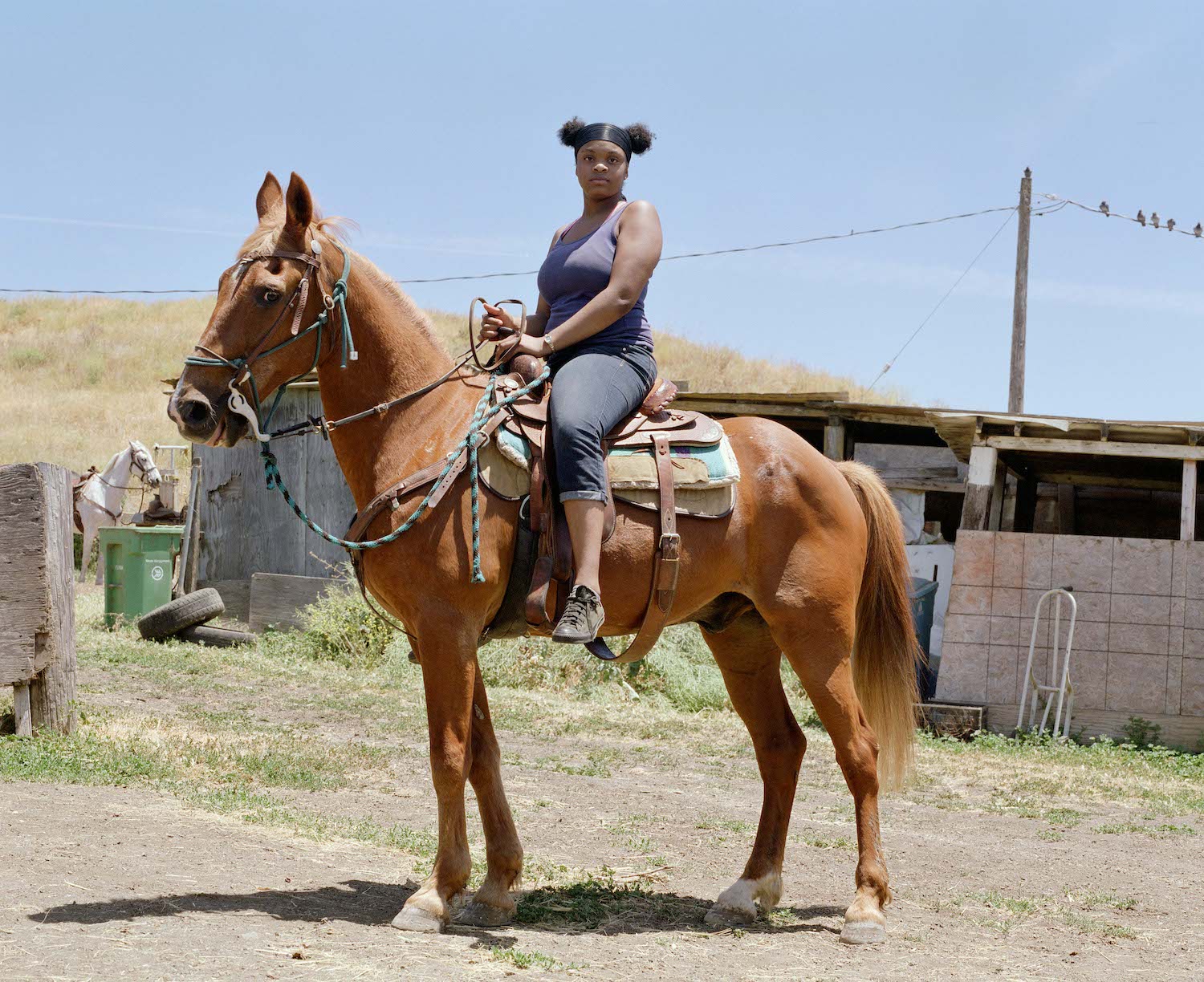 A Black woman on horseback from a photograph in Gabriela Hasbun's new book "The New Black West"