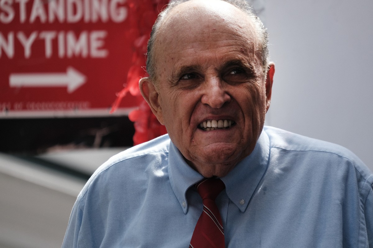 Former New York City Mayor Rudy Giuliani makes an appearance in support of fellow Republican Curtis Sliwa on June 21, 2021 in New York City. Deadline reported that Giuliani is a contestant on the upcoming seventh season of "The Masked Singer."