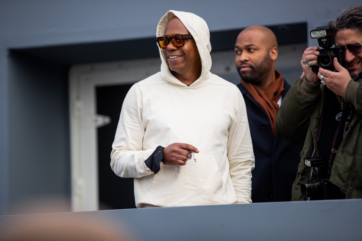 Dave Chappelle at Paris Fashion Week in France in January 2022. In February, the comedian helped kill an affordable housing plan in his hometown of Yellow Springs, Ohio.