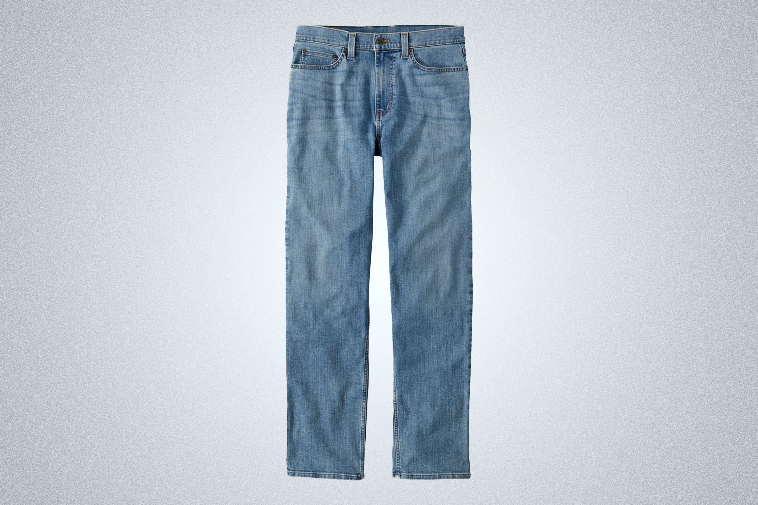 a pair of light wash jeans