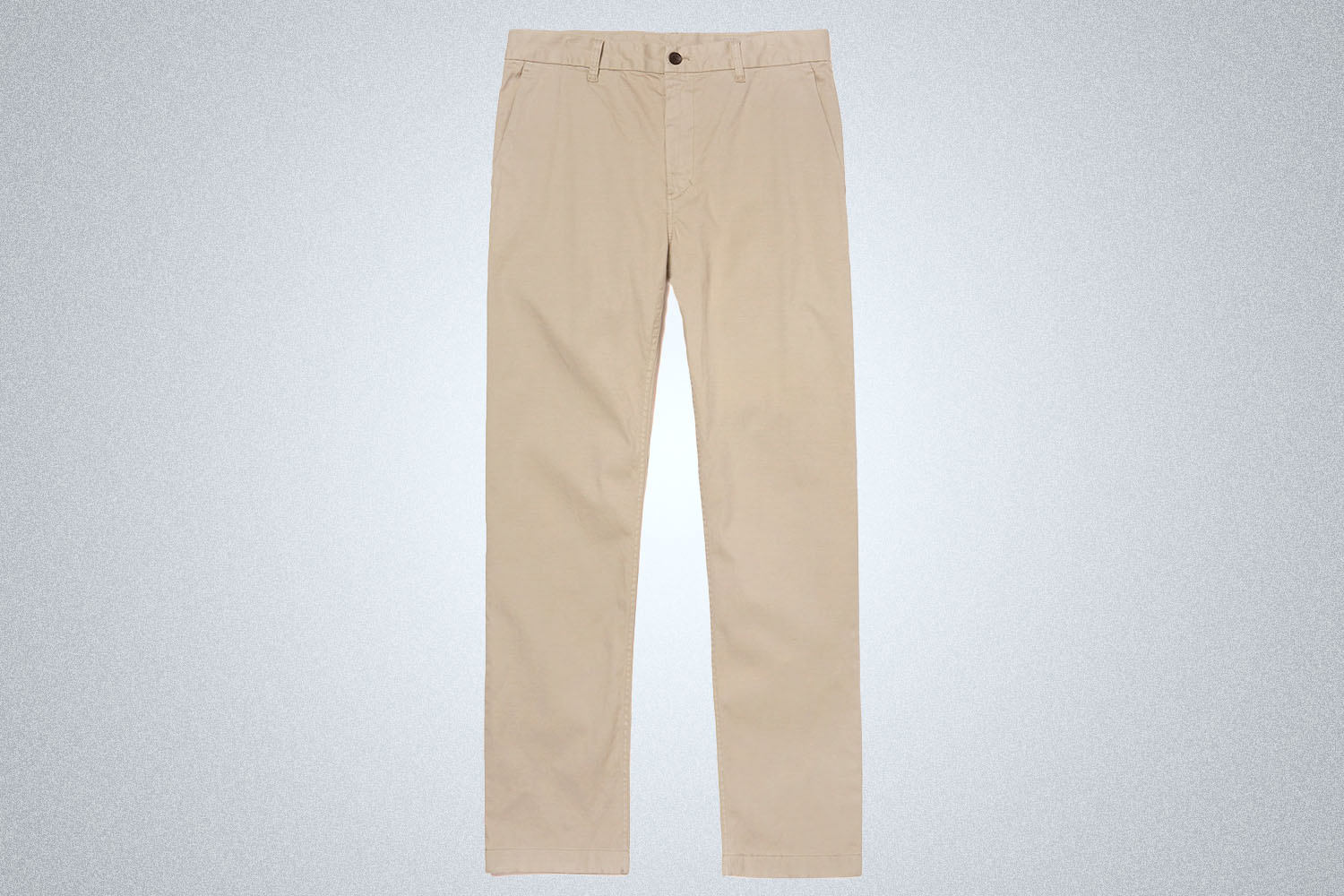 a pair of beige chinos