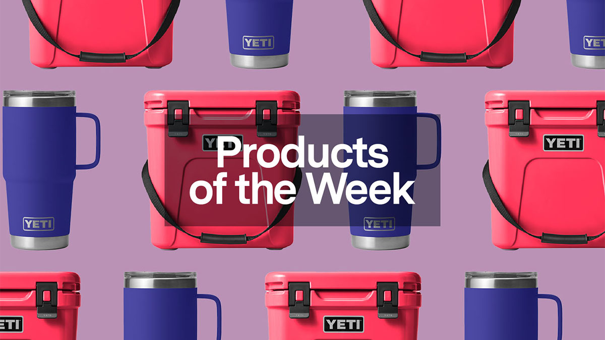 a collage of Yeti Products with the products of the week logo