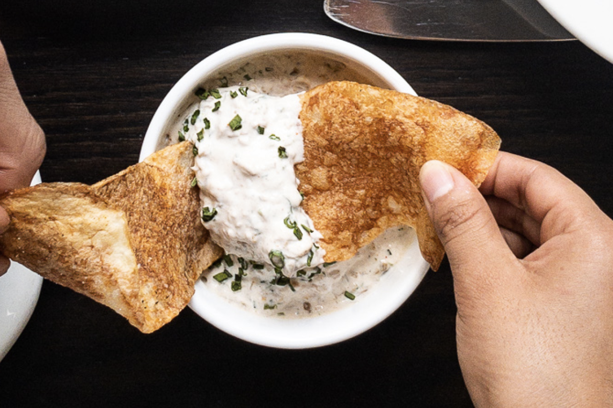 Clam dip was made for double-dipping