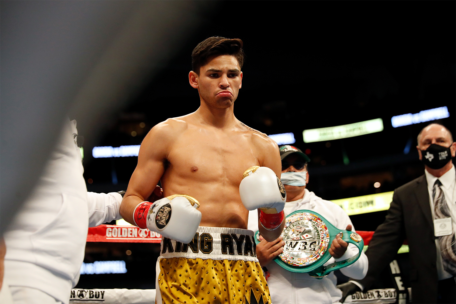 a photo of boxer Ryan Garcia in the boxing ring