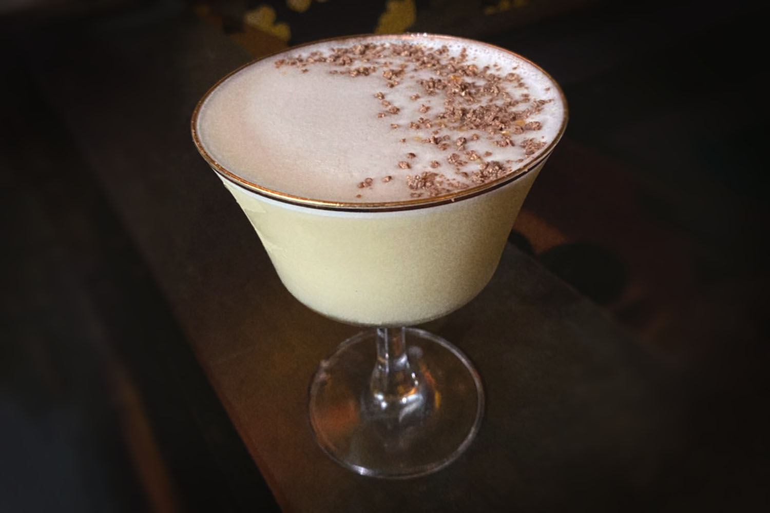 Drink made with Slow Luck non-alcoholic spirit.