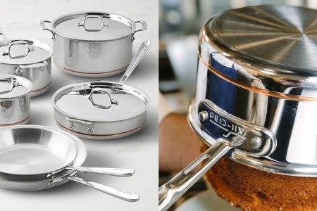A 10-piece set of All-Clad Copper Core pans which are currently over 50% off at Williams-Sonoma