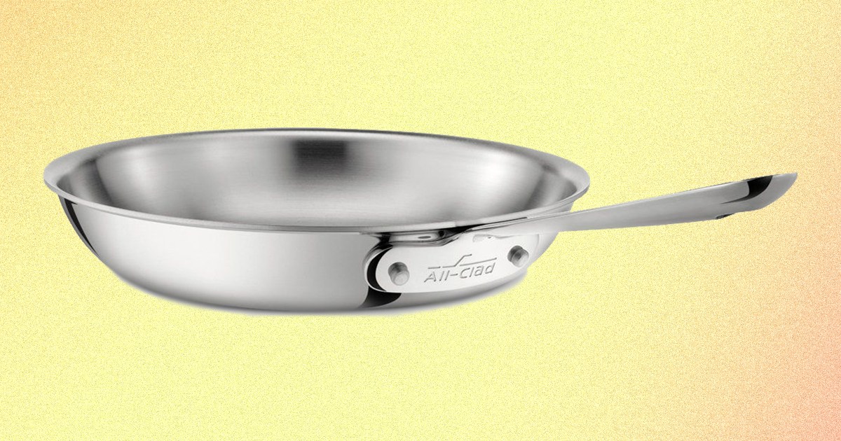 A 10-inch D3 stainless steel fry pan from All-Clad. It's currently on sale at Home & Cook's factory seconds sale.