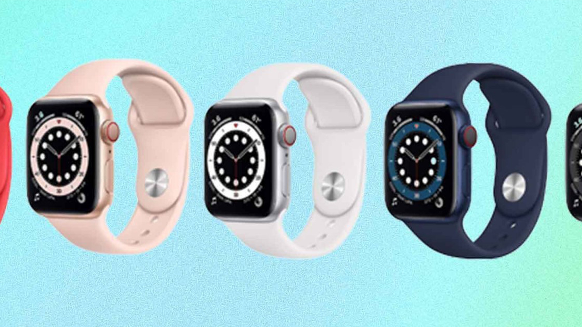 multiple colorways of the Apple Watch Series 6, now on sale at Woot
