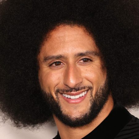 Colin Kaepernick arrives at the premiere of Netflix's "Colin In Black And White" at the Academy Museum of Motion Pictures in LA