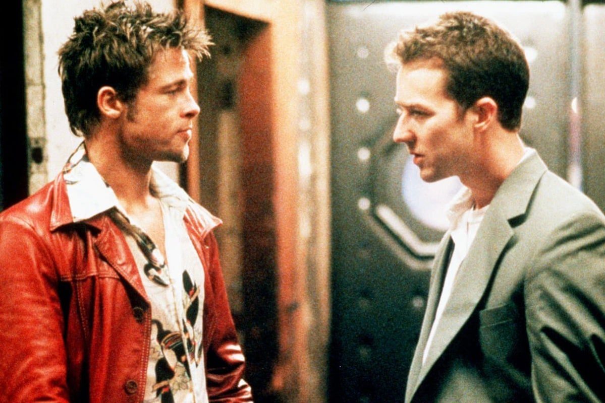Brad Pitt and Edward Norton in "Fight Club"