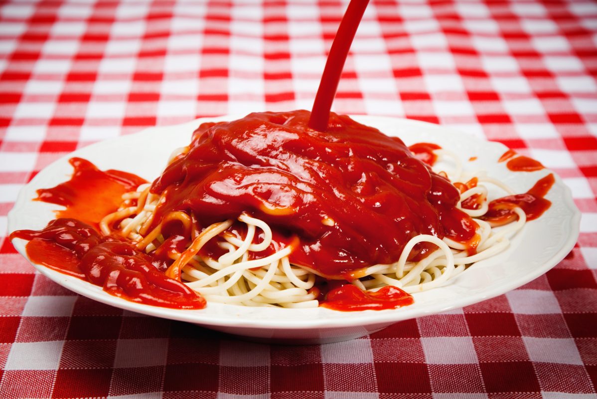 Pouring any amount of ketchup on spaghetti is too much, according to Italians