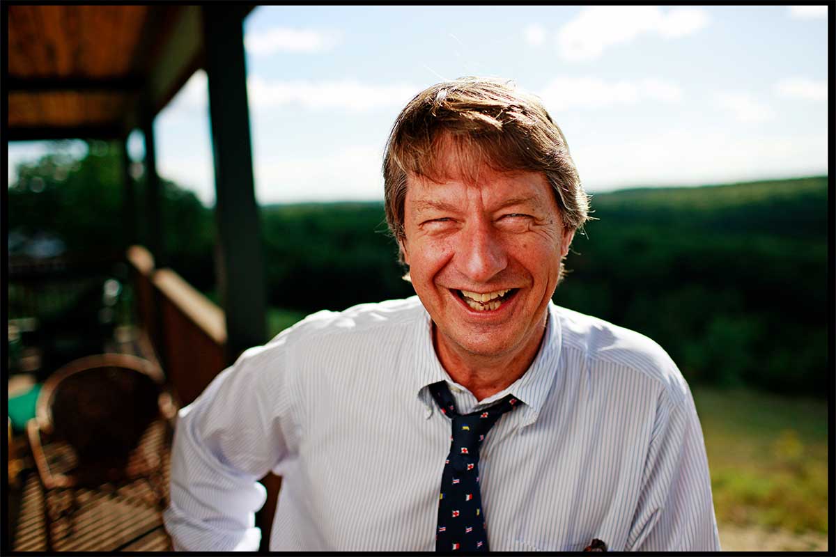 A portrait of author P.J.O'Rourke, photographed at home in Sharon, New Hampshire. The author passed away on Tuesday.