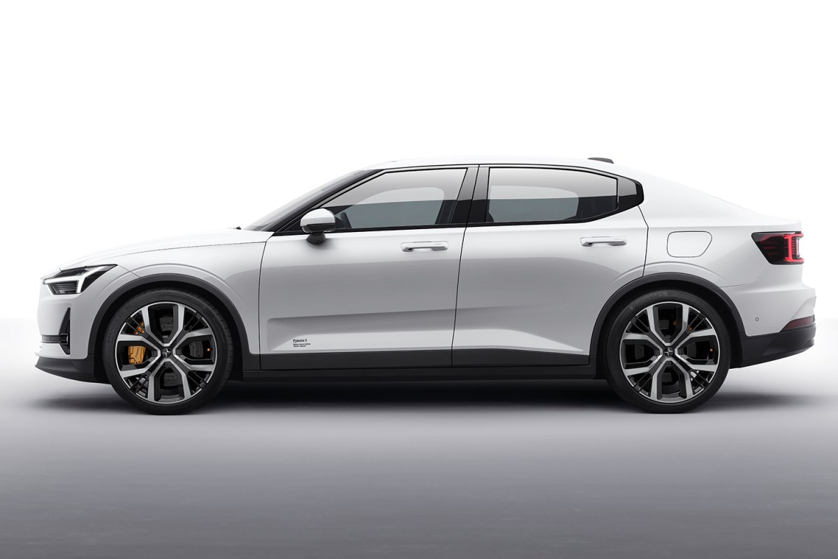 The Polestar 2, an electric car from Volvo and Geely-owned brand Polestar. The car company is running an ad during the Super Bowl, which will be the first time many Americans will have heard of them.