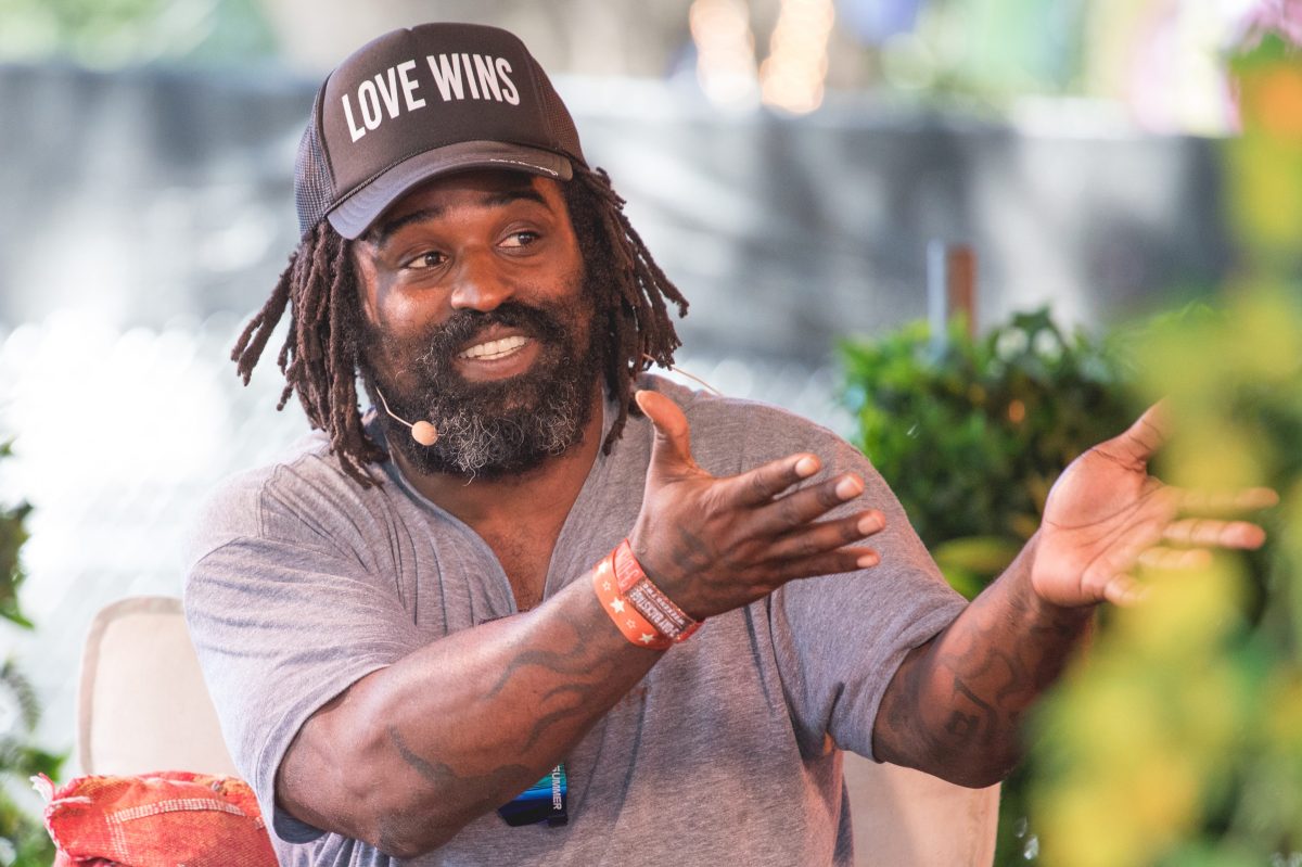 Ricky Williams speaks onstage at the Austin City Limits Music Festival in 2021
