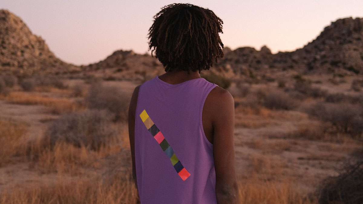 A man wearing the new All Terrain Tank from Saturdays NYC.