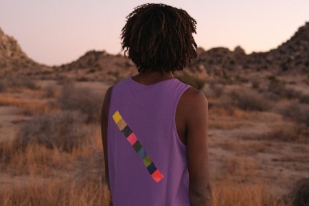 A man wearing the new All Terrain Tank from Saturdays NYC.