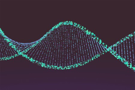 A digital rendering of DNA.