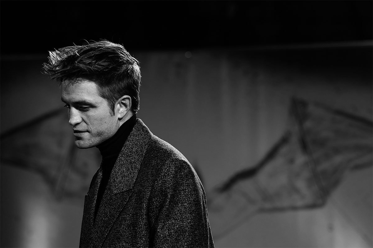 Robert Pattinson at a premier for "The Batman."