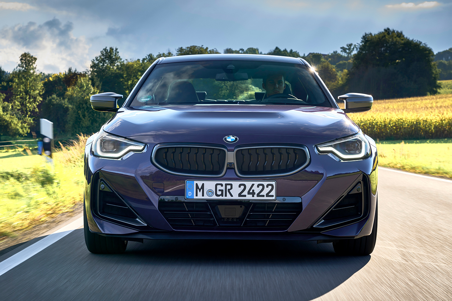 Front of 2022 BMW M240i xDrive coupe