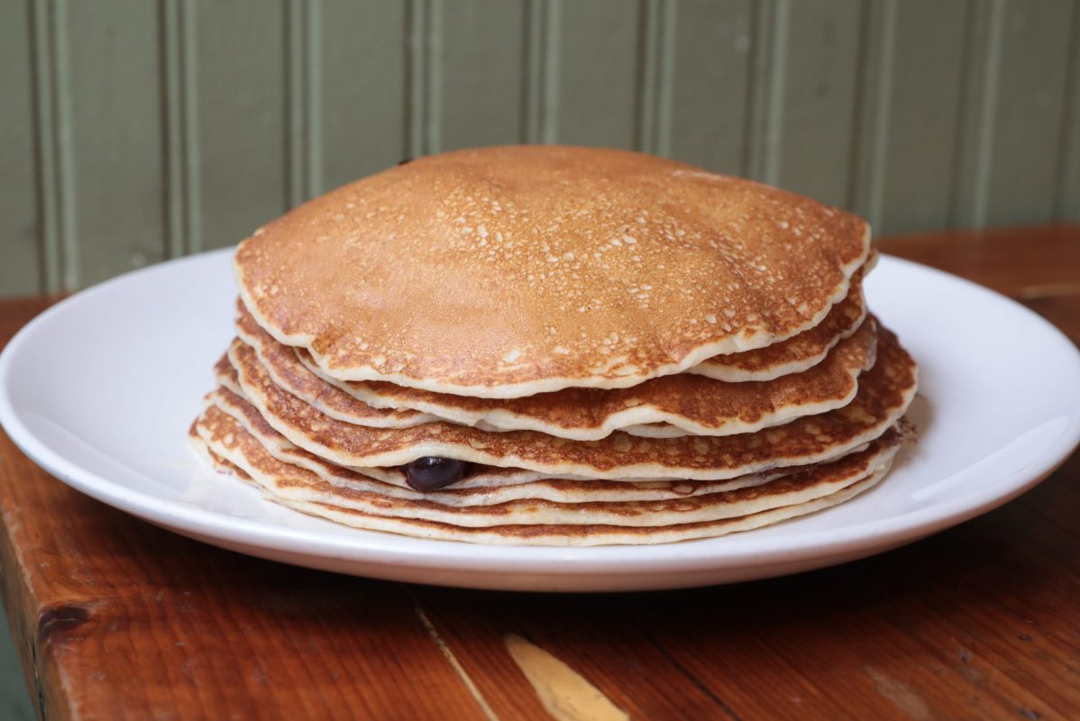Bubby’s 1890 sourdough pancakes are both thin and chewy