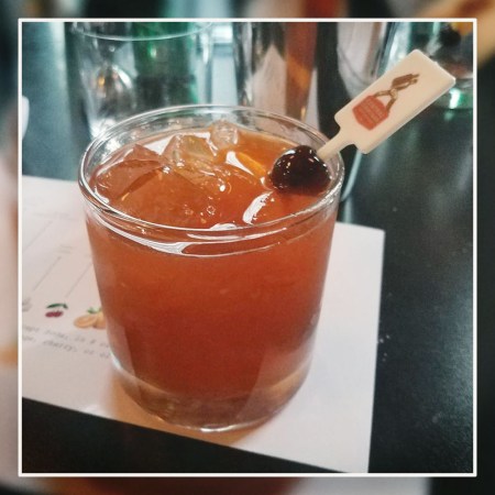 A Wisconsin Old Fashioned, which features brandy instead of whiskey, lemon-lime soda and plenty of fruit