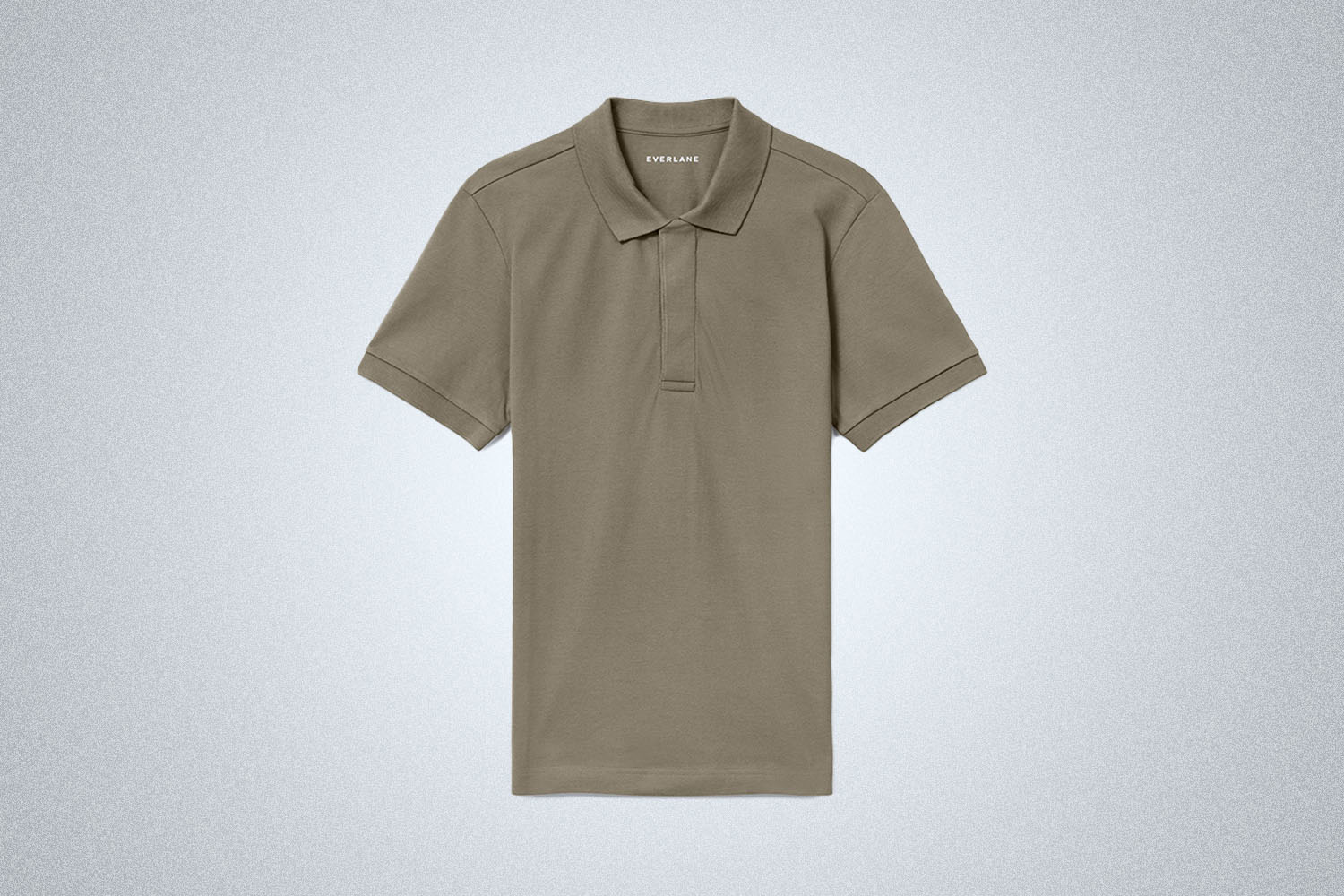 An Everlane Polo on a grey background