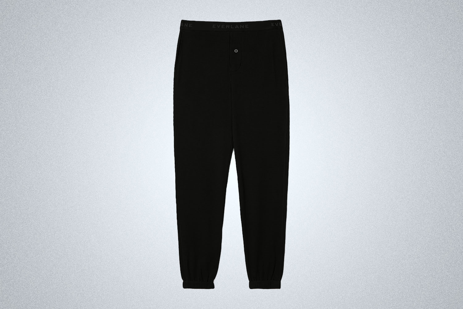 An Everlane Waffle Pants on a grey background