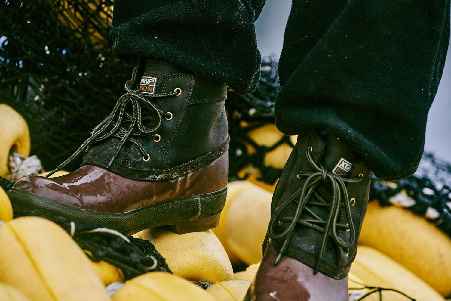 a pair of Filson collaboration boots