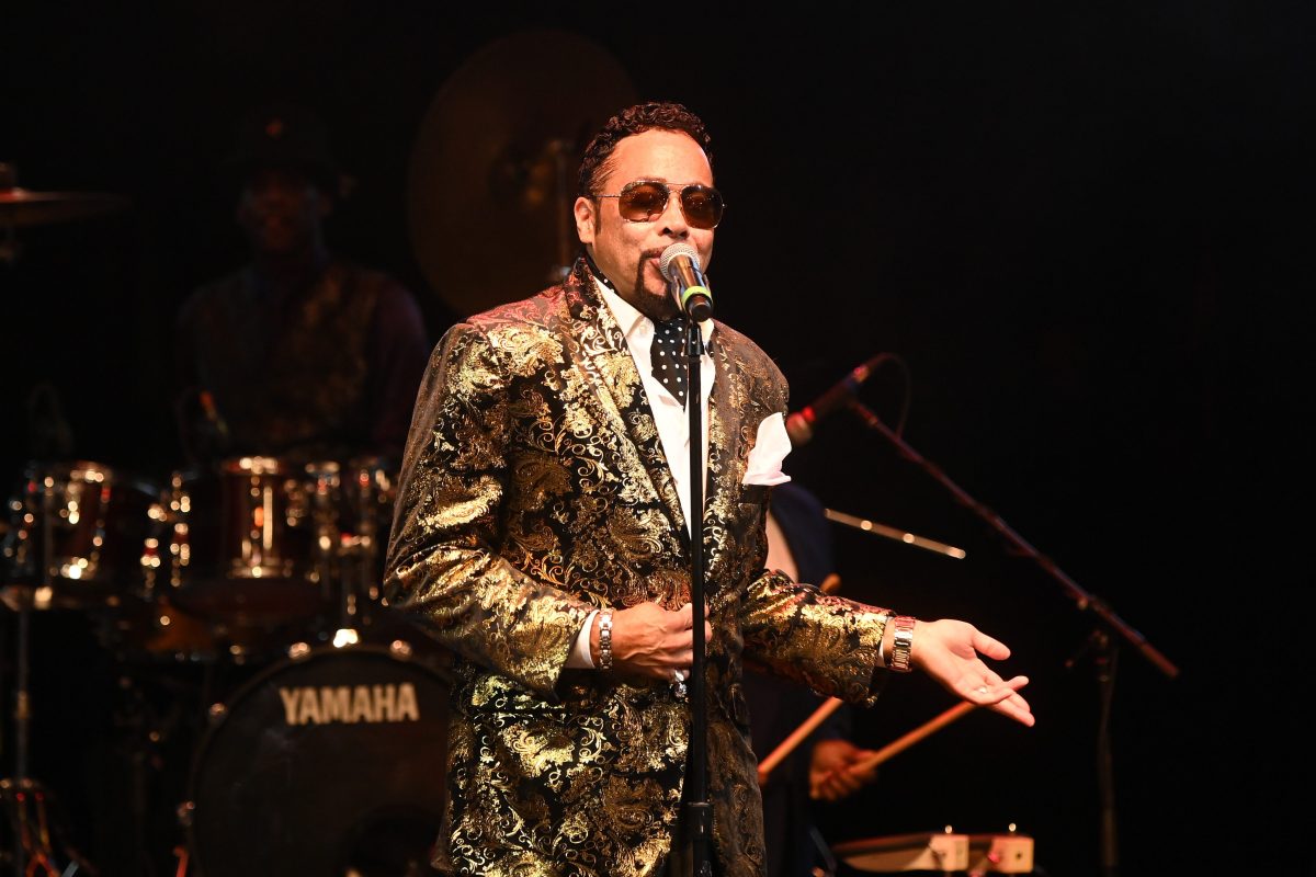 Morris Day performs onstage during An Evening Of Funk at Mable House Barnes Amphitheatre on August 01, 2021 in Mableton, Georgia.