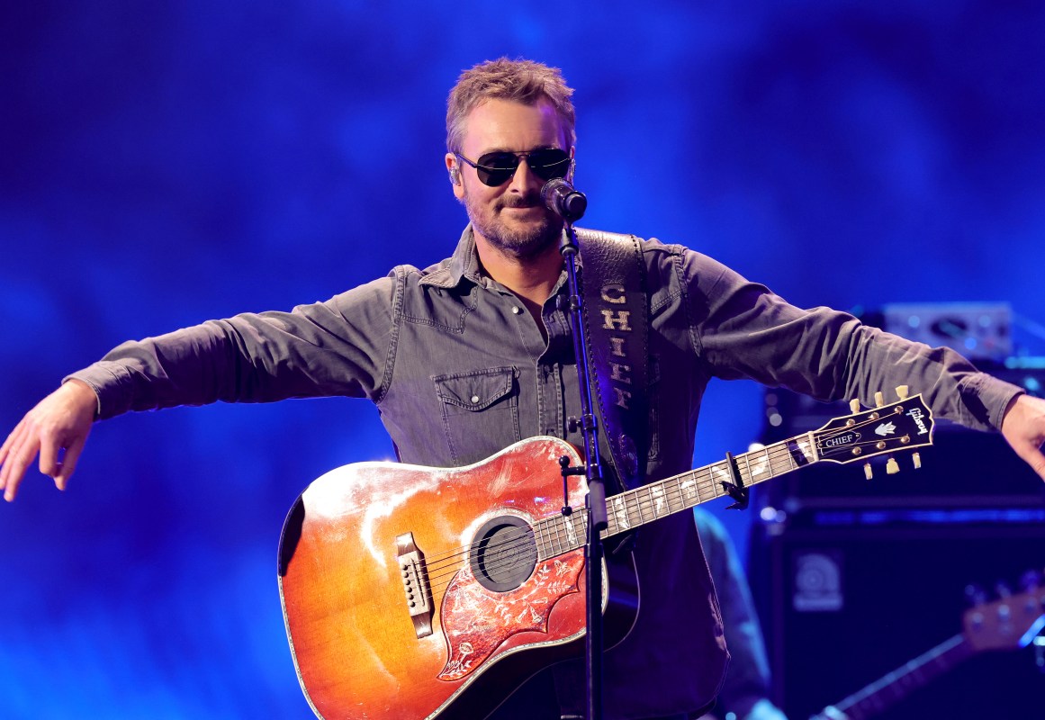 Eric Church performs onstage during the 57th Academy of Country Music Awards at Allegiant Stadium.