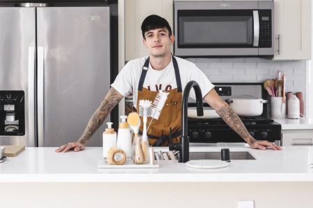 Brandon "Sad Papi" Skier is at home in the kitchen