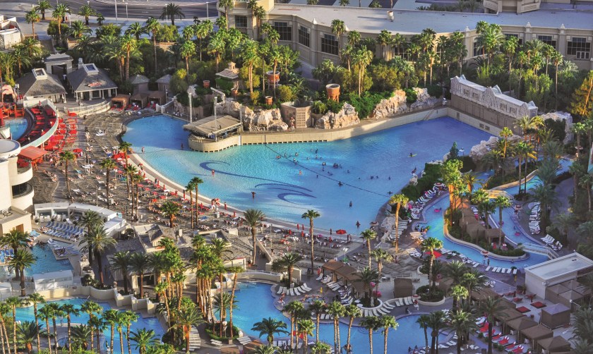 The Mandalay Bay beach is the perfect spot to get ready for or recover from a long night.