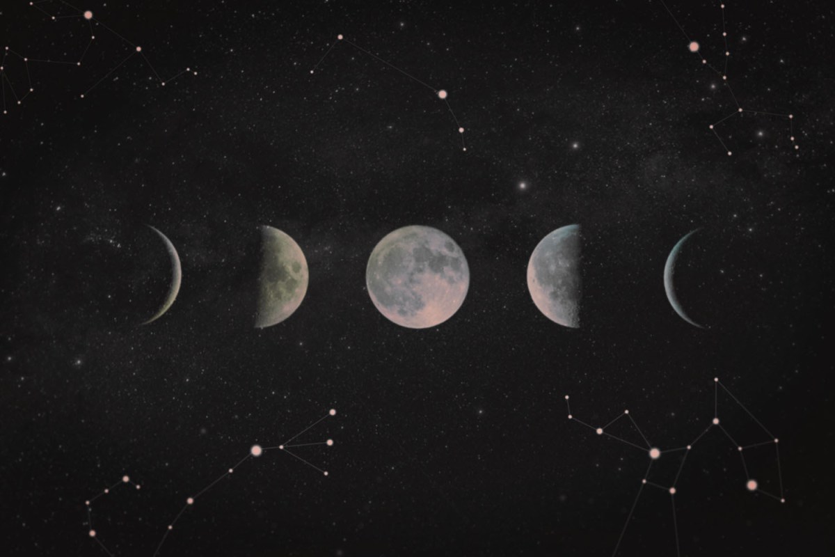 The moon in various stages