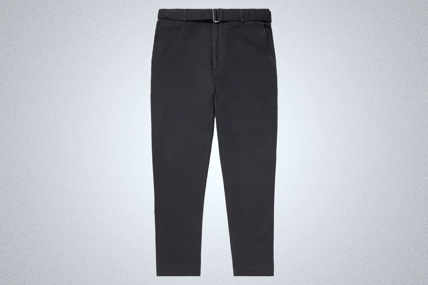a pair of chinos from Officine General on a grey background
