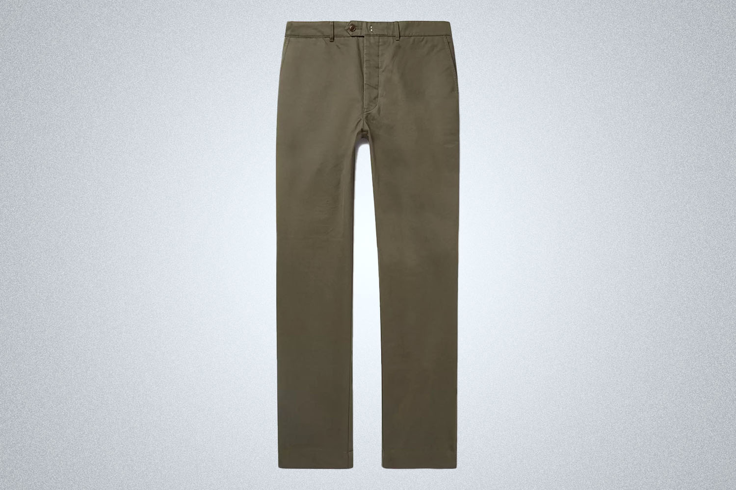 a pair of chinos on a grey background