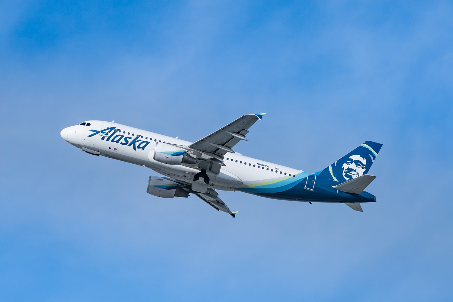 Alaska Airlines flight taking off
