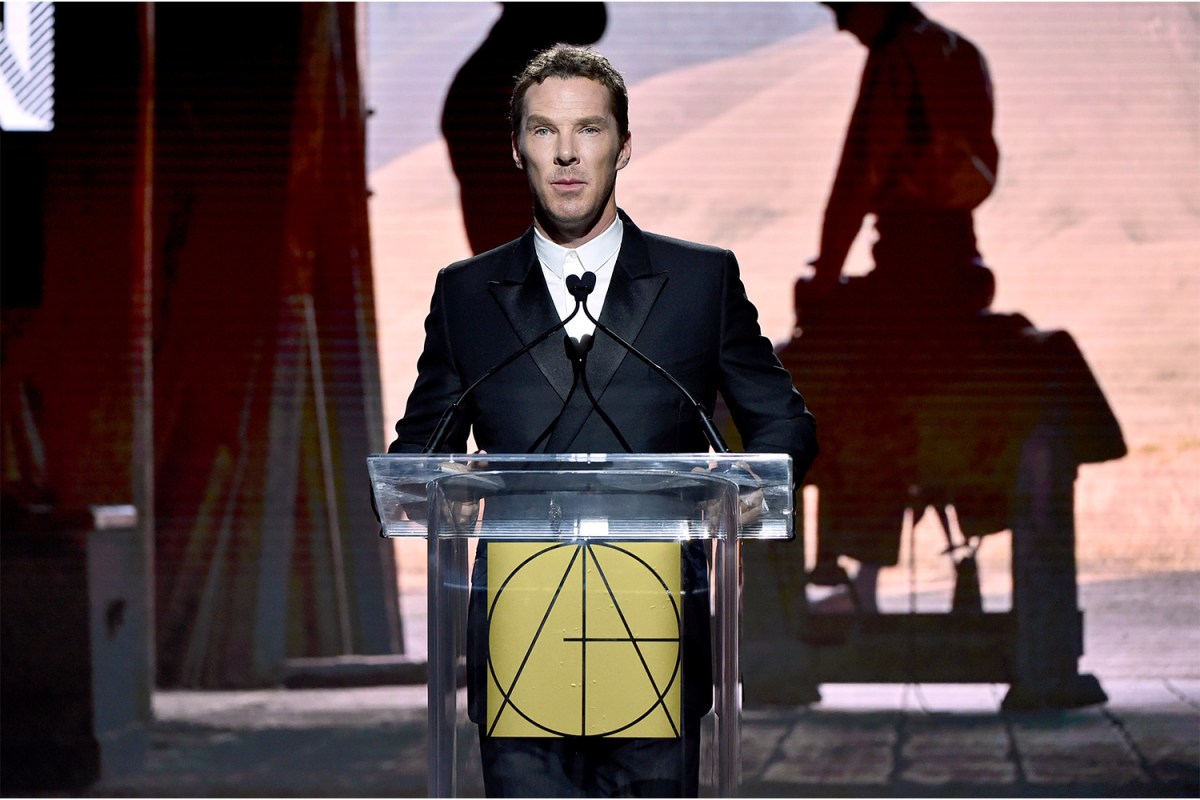 Benedict Cumberbatch speaks onstage during the 26th annual Art Directors Guild Awards at InterContinental Los Angeles Downtown on March 05, 2022 in Los Angeles, California.