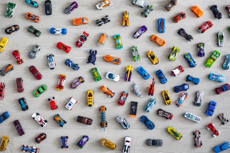 toy cars on the floor