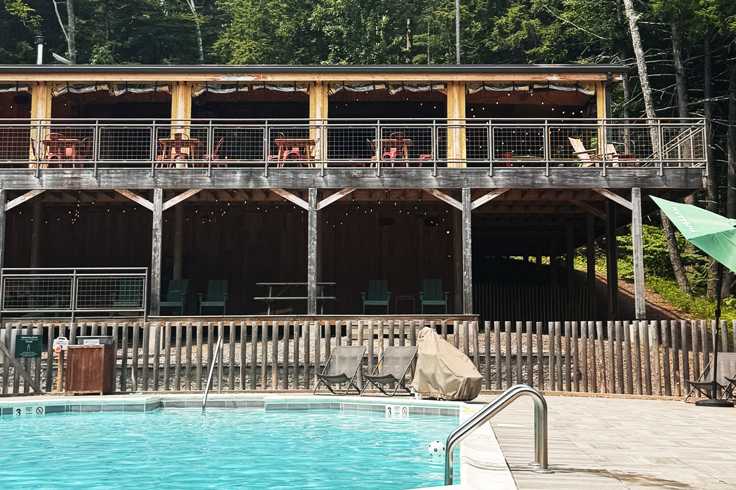 Take a dip in the pool.